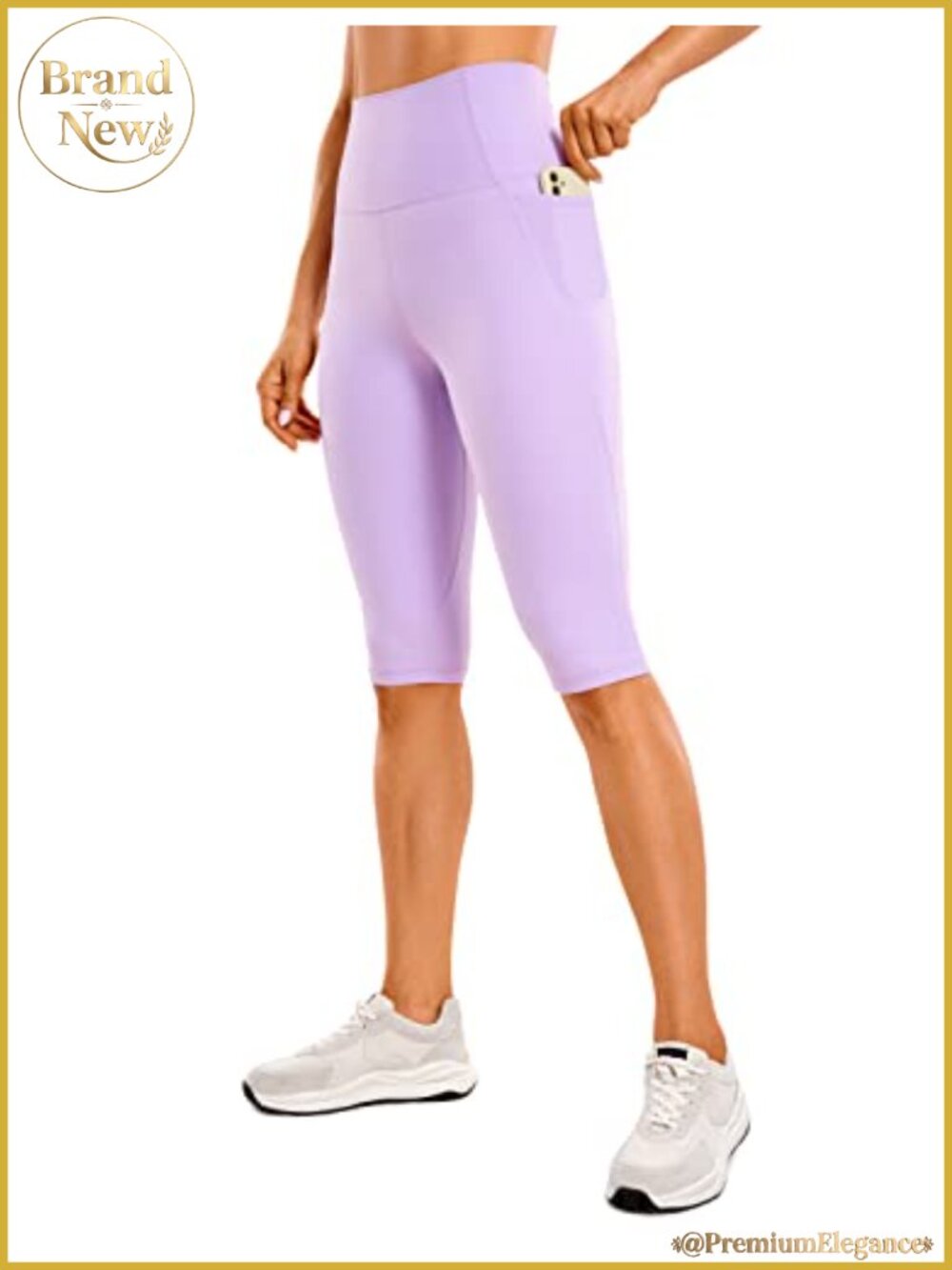 High Rise Seamless Yoga Capris with Pockets, 13" Inseam, Butterluxe